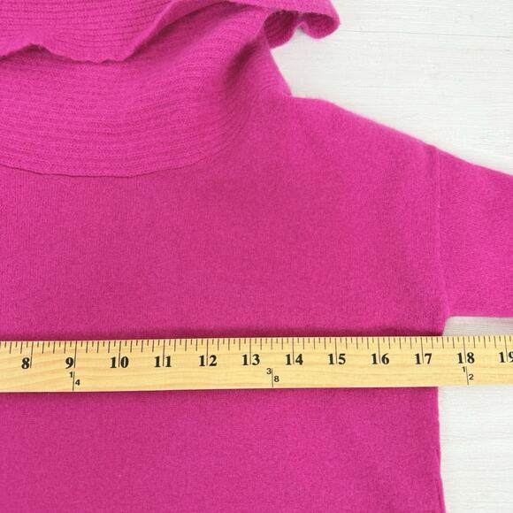 Nordstrom Collection 100% Cashmere Cowl Neck Sweater M Pink Luxury Soft Cozy - Picture 13 of 16